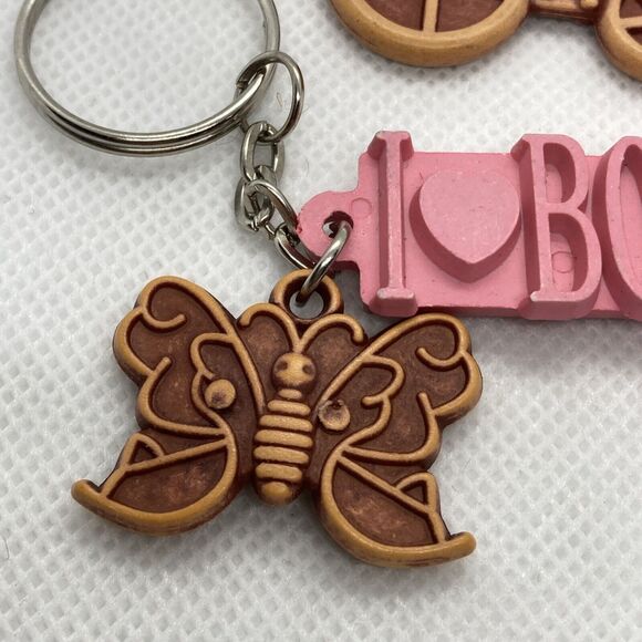 I Love Boracay Philippines Lot of (2) Keychain‎ Keyring Bike Butterfly Travel - Picture 3 of 8